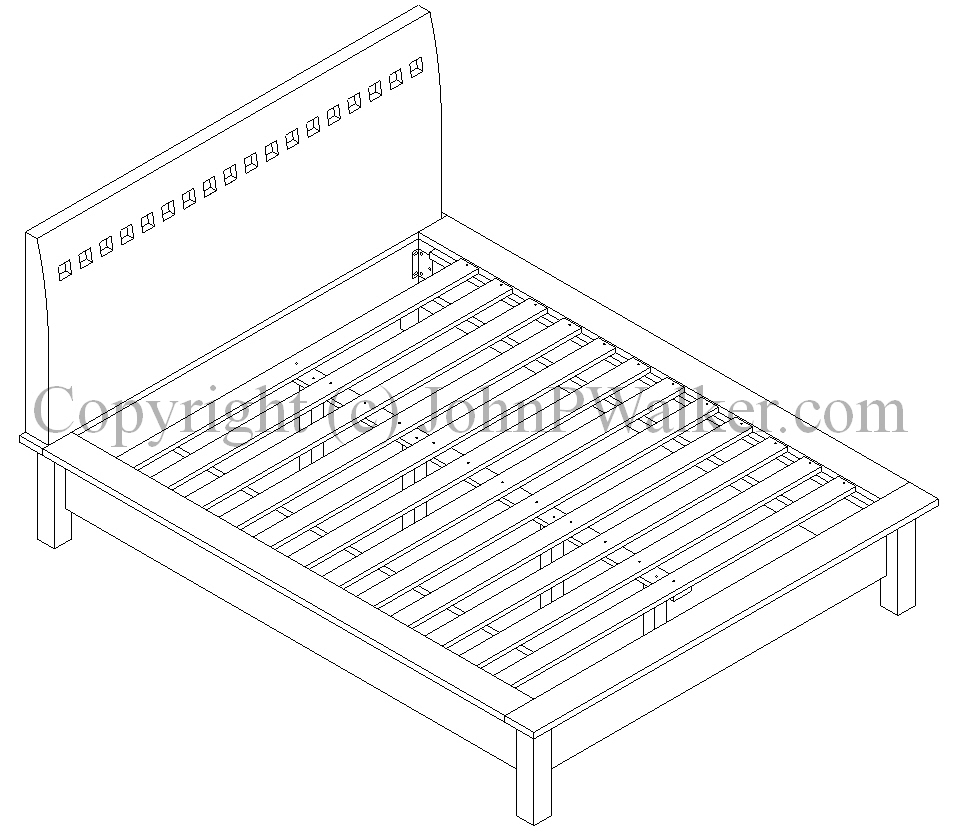 Cad Drawing of Bed